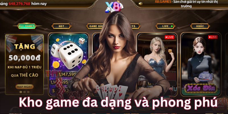 Kho game đa dạng và phong phú